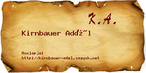 Kirnbauer Adél névjegykártya